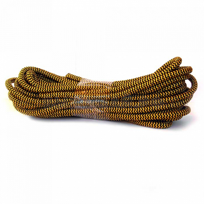 Веревка ПП плетеная с сердечником Желто-черная ∅ 8мм, 10м.