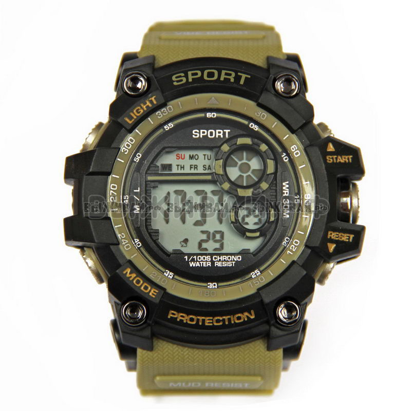 Спортивные часы HRONO-Sport, IP-68 хаки