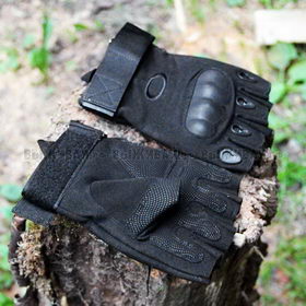 Перчатки тактические Oakley без пальцев чёрные