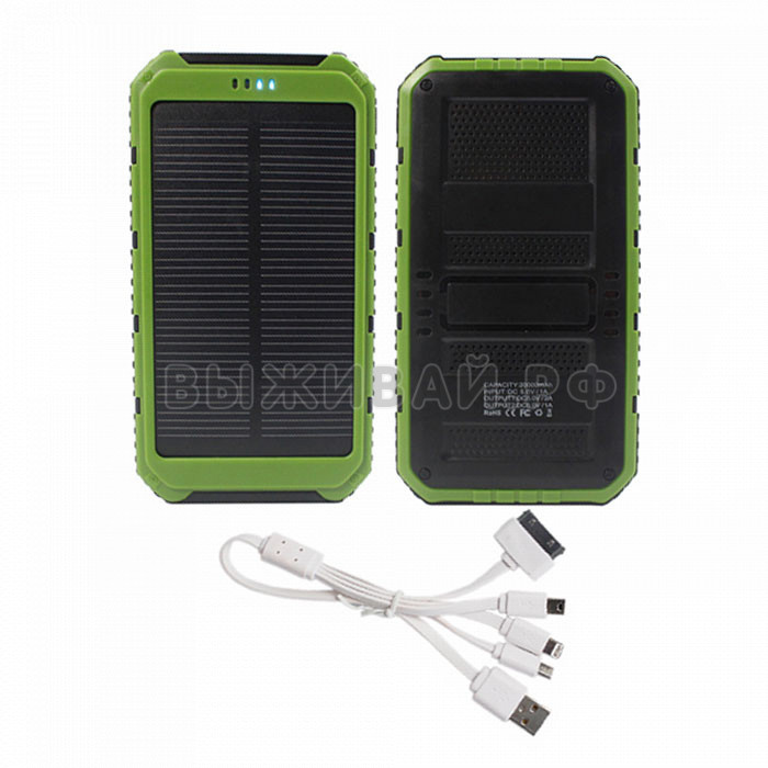 Автономный аккумулятор - солнечная панель 2х USB 6000mAh