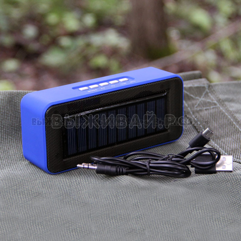 Защищенная Bluetooth MP3 колонка 3Вт, радио, солнечная панель