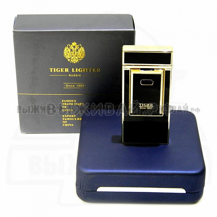 Импульсная USB зажигалка TIGER TW900 черное золото