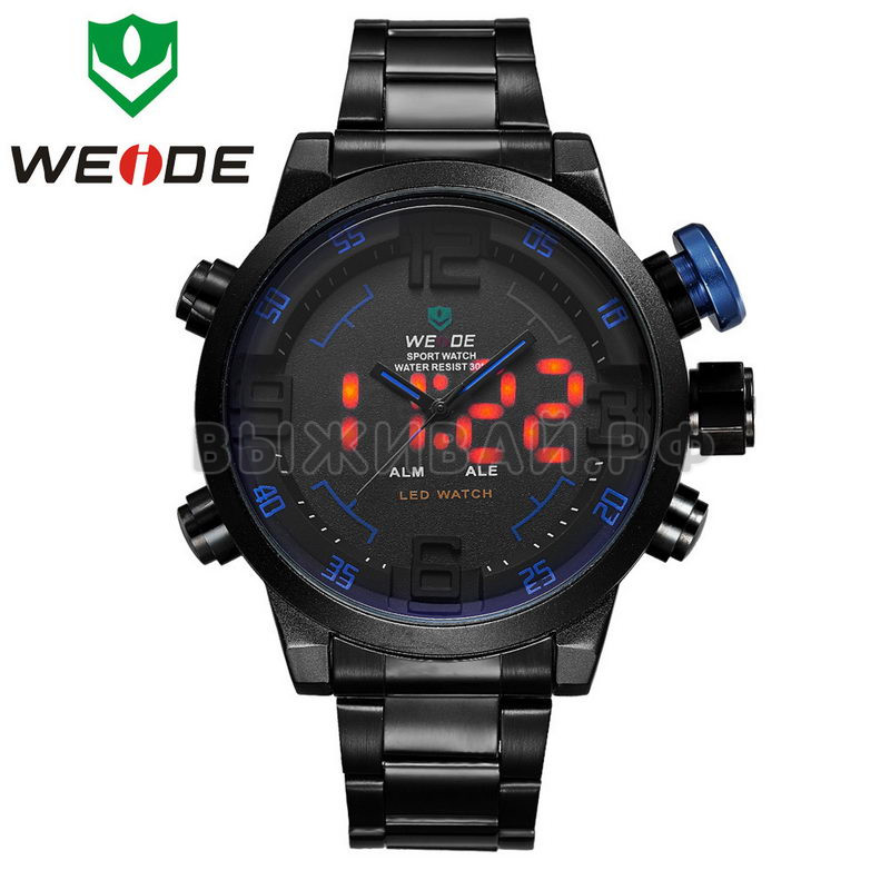 Часы WEiDE WH-2309 противоударные водостойкие (синие)