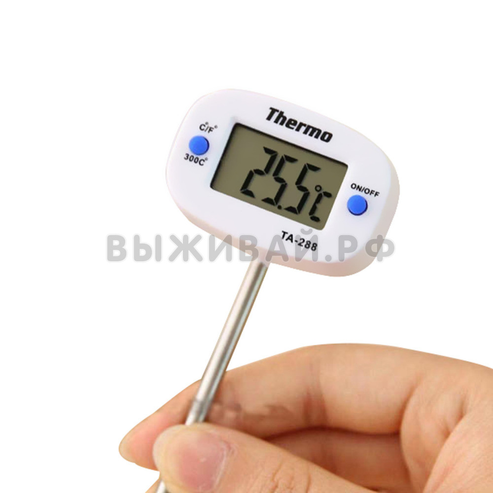 Цифровой LCD термометр с щупом TA-288