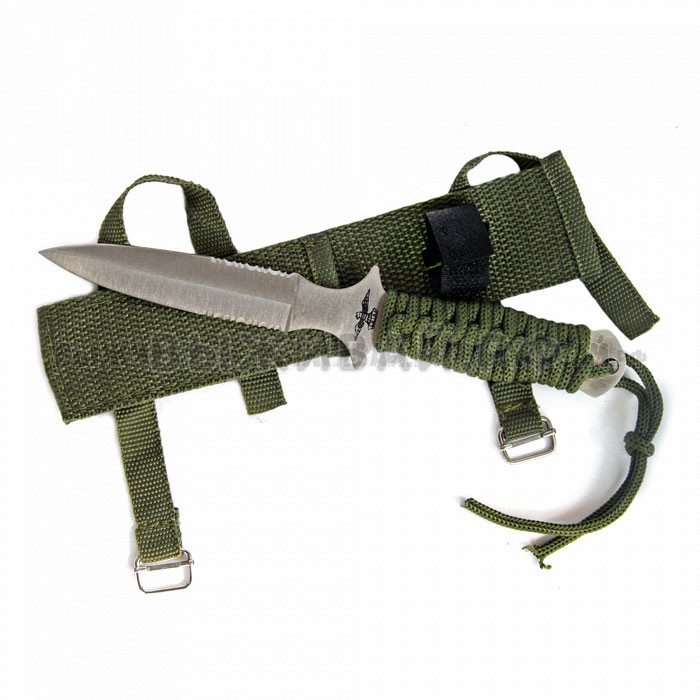Нож-кортик для метания, серрейторный, в обмотке и чехле
