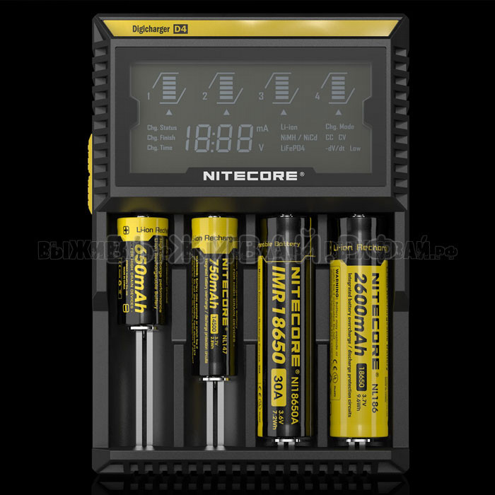 Зарядное устройство NiteCore Digicharger D4 Li-ion/Ni-MH