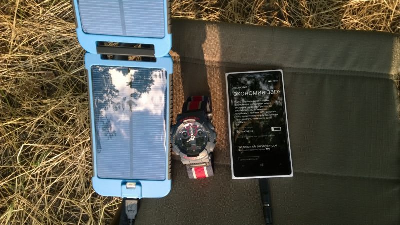 Зарядка Nokia Lumia 1020 с помощью солнечной панели - после теста