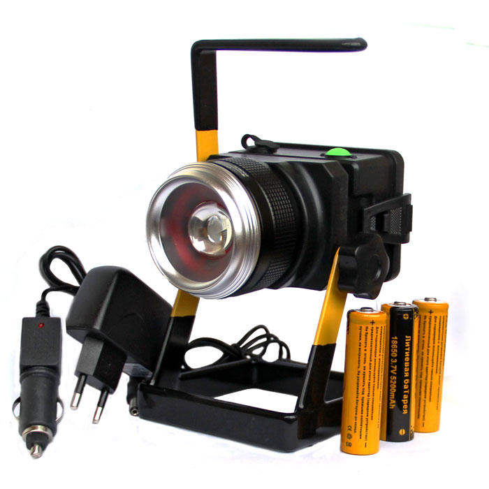 Автономный прожектор H-404-T6 ZOOM 30W-900LM IP65 Автономный прожектор H-404-T6 ZOOM 30W-900LM IP65