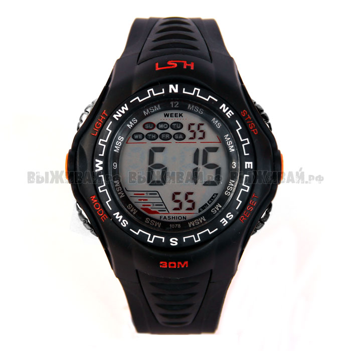 Часы водонепроницаемые LSH-Sniper Orange black Часы водонепроницаемые LSH-Sniper Orange black