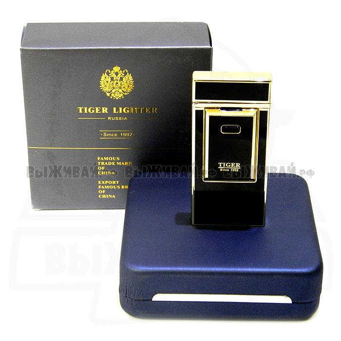 Импульсная USB зажигалка TIGER TW900 черное золото Импульсная USB зажигалка TIGER TW900 черное золото