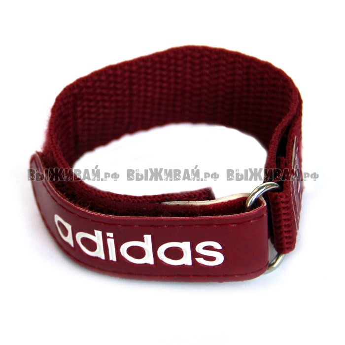 Нейлоновый ремешок Adidas для часов, 24мм бордовый Нейлоновый ремешок Adidas для часов, 24мм бордовый