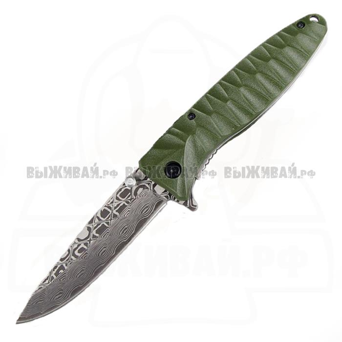 Нож cкладной GANZO G620-2 GREEN с травлением Нож cкладной GANZO G620-2 GREEN с травлением