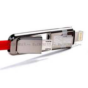 Кабель универсальный Data Line Transformers USB-MicroUSB + Light
