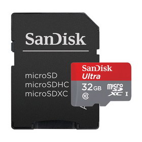 Карта памяти SanDisk Ultra microSDHC Class 10 UHS-I 80MB/s 32GB 