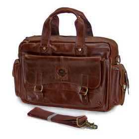 Кожаный портфель для ноутбука и документов A&H 170701 Brown