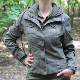 Куртка милитари КМ-51568 женская, олива