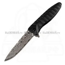 Нож cкладной GANZO G620-2 BLACK с травлением