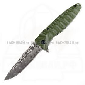 Нож cкладной GANZO G620-2 GREEN с травлением
